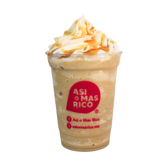 Frappé de yogurt de vainilla con caramelo