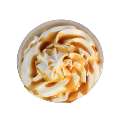 Frappé de yogurt de vainilla con caramelo